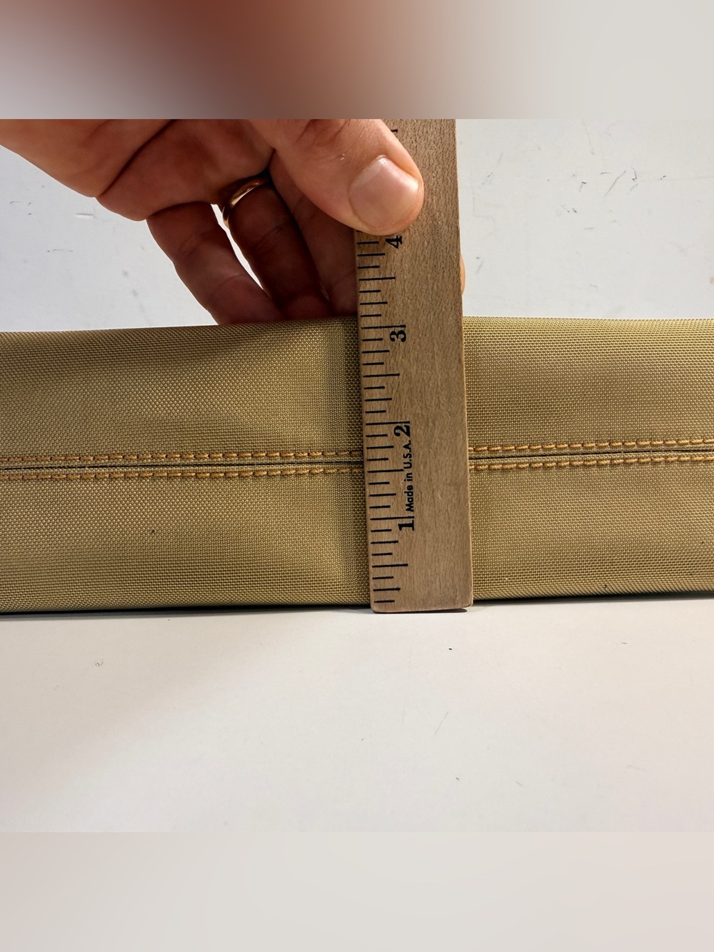 Dooney Bourke Tan Beige Red Interior Canvas Crossbody Bag Purse Adjustable Strap - Picture 14 of 16